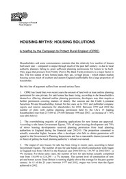 Housing myths - housing solutions