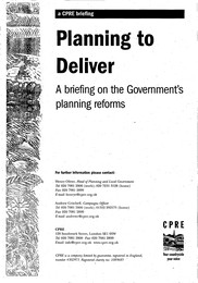 Planning to deliver - A briefing on the Government's planning reforms