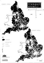 Tranquil areas - England map