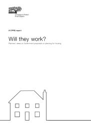 Will they work? Planners' views on government proposals on planning for housing