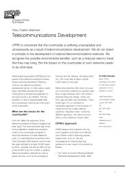 Telecommunications development