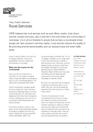 Rural services