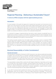 Regional planning - delivering a sustainable future? A review by CPRE of progress with the regional planning process