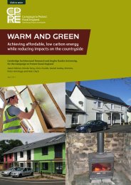 Warm and green - achieving affordable, low carbon energy while reducing impacts on the countryside
