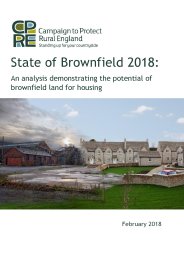 State of brownfield 2018 - an analysis demonstrating the potential of brownfield land for housing