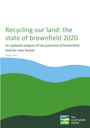 Recycling our land: the state of brownfield 2020. An updated analysis of the potential of brownfield land for new homes