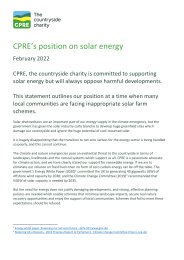 CPRE's position on solar energy