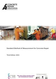 Standard method of measurement for concrete repair. 3rd edition