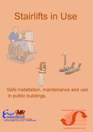 Stairlifts in use - safe installation, maintenance and use in public buildings