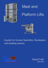 Mast and platform lifts - a guide for access specialists, developers and building owners