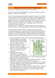 Country path road crossings