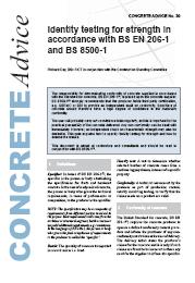 Identity testing for strength in accordance with BS EN 206-1 and BS 8500-1