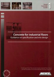 Concrete for industrial floors: Guidance on specification, mix design