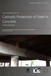 Cathodic protection of steel in concrete - including model specification