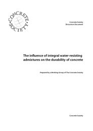Influence of integral water-resisting admixtures on the durability of concrete