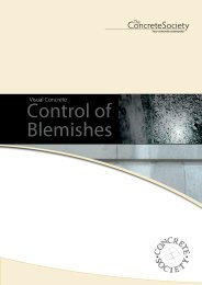 Visual concrete - Control of blemishes