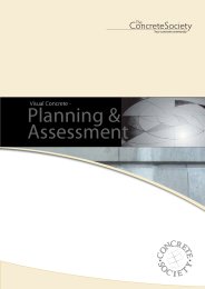 Visual concrete - Planning and assessment