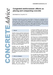 Congested reinforcement: effects on placing and compacting concrete