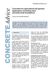Concretes for agricultural and general applications including mass (unreinforced) foundations