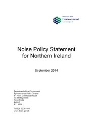 Noise policy statement for Northern Ireland