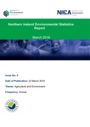 Northern Ireland environmental statistics report. March 2016