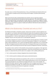 Advice note on the biodiversity checklist