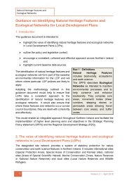 Guidance on identifying natural heritage features and ecological networks for local development plans