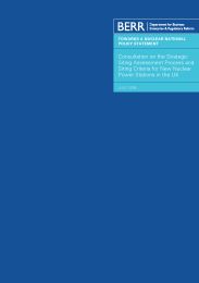 Towards a nuclear national policy statement - consultation on the strategic siting assessment process and siting criteria for new nuclear power stations in the UK