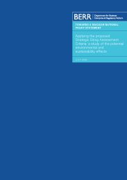 Towards a nuclear national policy statement - applying the proposed strategic siting assessment criteria: a study of the potential environmental and sustainability effects