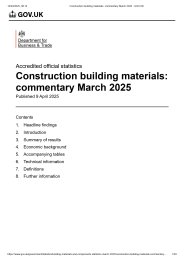 Construction building materials - commentary. March 2025