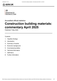Construction building materials - commentary. April 2025