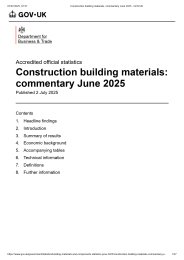 Construction building materials - commentary. June 2025