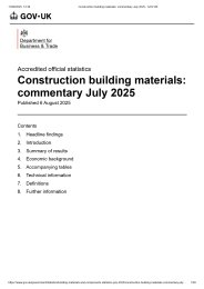 Construction building materials - commentary. July 2025