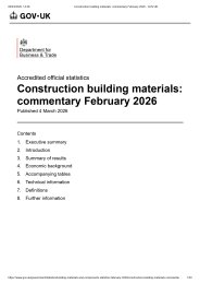 Construction building materials - commentary. February 2026