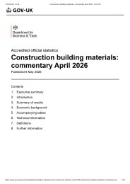 Construction building materials - commentary. April 2026