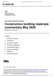 Construction building materials - commentary. May 2026