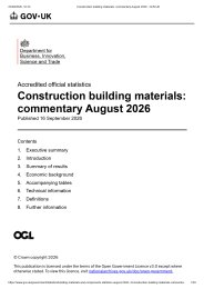 Construction building materials - commentary. August 2026