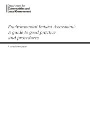 Environmental impact assessment: a guide to good practice and procedures - a consultation paper