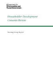 Householder development consents review - steering group report