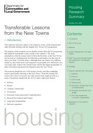Transferable lessons from the new towns
