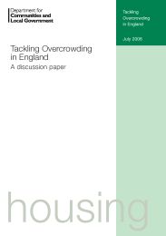 Tackling overcrowding in England - a discussion paper