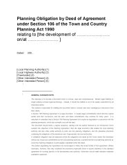 Model planning obligation (section 106) agreement