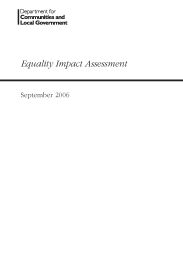 Equality impact assessment - amendments to the Town and country planning (determination of appeals by appointed persons) (prescribed classes) regulations 1997 (SI 420/1997)