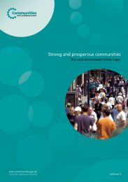 Strong and prosperous communities - the local government white paper. Cm 6939-II