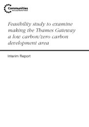 Feasibility study to examine making the Thames Gateway a low carbon/zero carbon development area - interim report