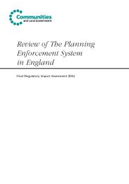 Review of the planning enforcement system in England - final regulatory impact assessment (RIA)