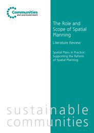 Role and scope of spatial planning - literature review. Spatial plans in practice: supporting the reform of spatial planning