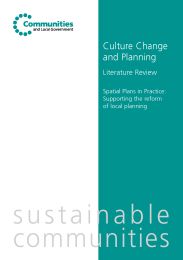 Culture change and planning - literature review. Spatial plans in practice: supporting the reform of local planning