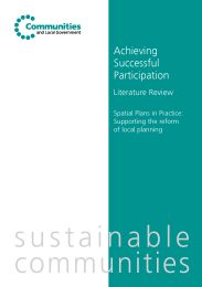 Achieving successful participation - literature review. Spatial plans in practice: supporting the reform of local planning
