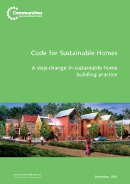 Code for sustainable homes - a step-change in sustainable home building practice (Withdrawn)